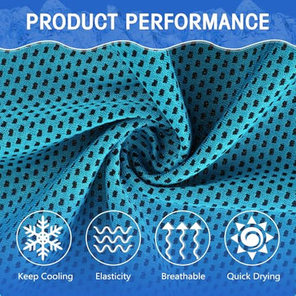 Hosuly 30 Pack Cooling Towels Bulk Microfiber Breathable, Aqua - color: Aqua