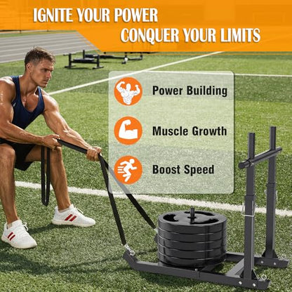 GanFindX Workout Weight Sled for Speed & Athletic Strength Training - color: Pitch Black