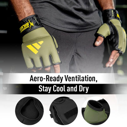 Adidas x Anderson Silva Everyday Use Training and Grappling Gloves - MMA Fight Style, PU Outer Shell, Tested and Designed by the Legend - size: Small