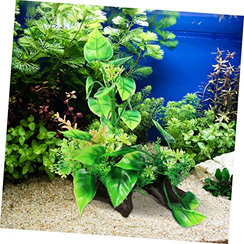 GALPADA Desktop Aquarium Grass Artificial Fish Tank Plant Decorative and Aquarium Decor for Fish Tank Supplies for Aquatic Animals