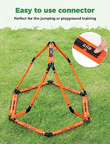 GHB Hex Agility Rings Speed Rings with Carrying Bag 6 Set - color: Orange