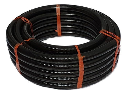1 Inch (25mm) Metric Heavy Duty Smooth Pond Hose w/Free Hose Clamps, 16ft Roll (5M) Coiled Roll, PVC Strong Flexible Tubing for Ponds, Aquariums, Watergardens, Fountains & Aquaculture Applications