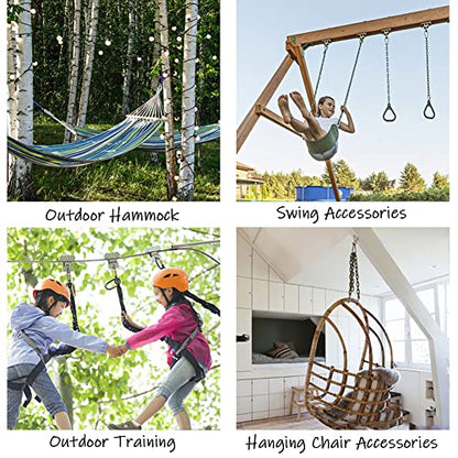 Uenede 24" Length Stainless Steel Hanging Chair Chain, 2PCS
