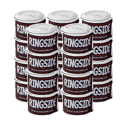 Ringside Mexican Style Boxing Hand Wraps 180" - color: White, size: 10 Pairs