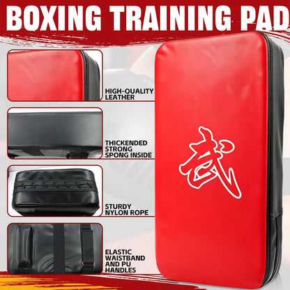 5 PCS Taekwondo Sparring Gear Set Martial Arts Training Equipment Set for Beginners Including Punching Mitts，kick pad，and Boxing pad.Suitable for Teenagers. - color: Reds