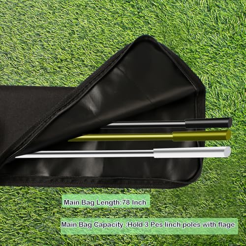 Color Guard Flag Bag, Equipment Storage Bag and pole set Bag (Holds 3 Flags, 1 Rifle, 1 Saber) 78 Inch for Winter Guard and Marching Band