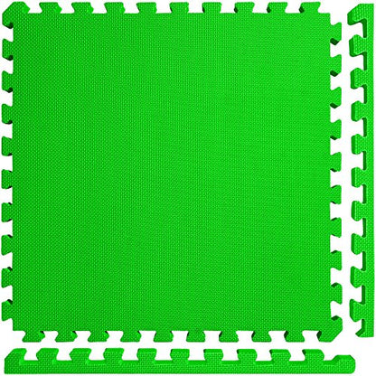 Meister X-Thick 1.5" Interlocking EVA Foam Mats - GN - 16 Tiles (64 Sqft) - color: Green, size: 16 Tiles (64 Sqft)