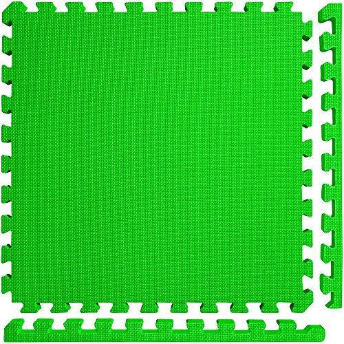 Meister X-Thick 1.5" Interlocking EVA Foam Mats - GN - 25 Tiles (100 Sqft) - color: Green, size: 25 Tiles (100 Sqft)