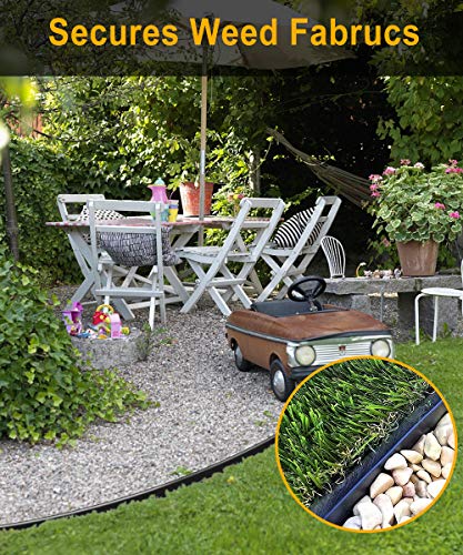 100-Pack-8 Inch Plastic Landscape Stakes, Spiral Nylon Landscape Anchoring Spikes，Edging Spikes for Paver Edging, Weed Barrier, Artificial Turf & More - size: 100-pack