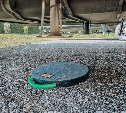 Mytee Products Round Outrigger Pad 15" Diameter, 1.5" Thick, 50,000 lbs WLL, RV Jack Pads | Crane Trailer Stabilizer Pads Lightweight, Stackable, Waterproof, Unbreakable, Ergonomic Handle - size: 1 - Pack
