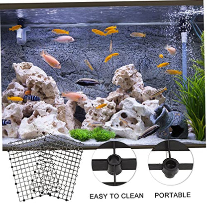 Aquarium Separator Gravel Plate DIY Tank Dividers Plastic Black Easy to Assemble - color: Black