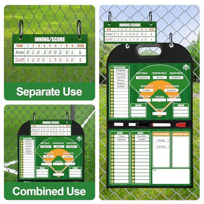 Magnetic Coaching Board Foldable Dugout Display with Carry Handle - style: Baseballl