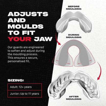 SAFEJAWZ Canada Flag Mouth Guard, Adult Dual Layer Mouthguard with Case - color: Canada Flag, size: Adult (12+)