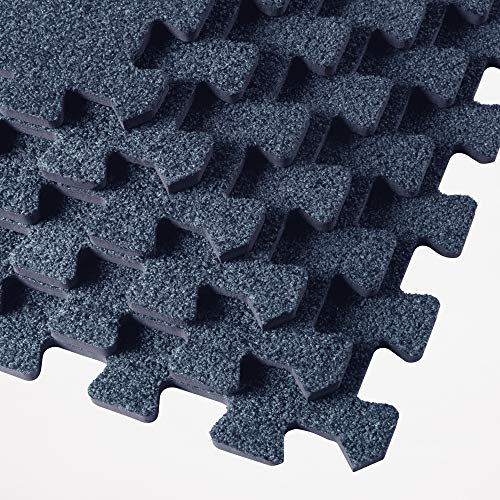 We Sell Mats 3/8 Inch Thick Interlocking Foam Carpet Tiles Durable Carpet Squares Anti Fatigue Support for Home Office or Classroom Use - color: Charcoal Gray, style: 24 Square Feet (6 Tiles)