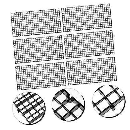 POPETPOP 6pcs Aquarium Filtration Plates Plastic Fish Tank Mesh Isolation Net for Filtration and Divider Use