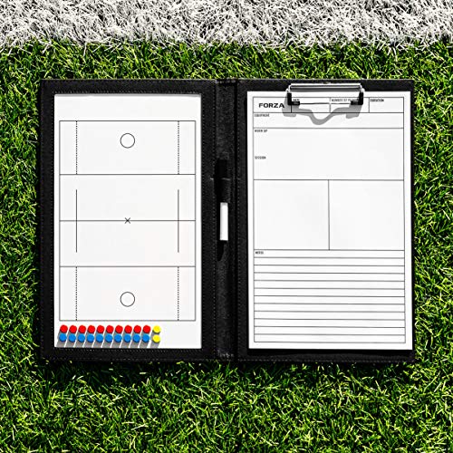 FORZA Magnetic Coaching Board | A4 Double-Sided Tactics Folder with Magnetic Markers, Pen & Eraser [13 Sport Options] - style: Lacrosse