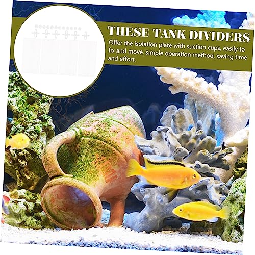 LIOOBO 4pcs Aquarium Isolation Divider for Fish Tank Panel Cups for Enhanced Water Permeability Betta Fish Separator Transparent System