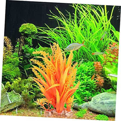 BESPORTBLE Artificial Aquarium Grass Plant Decor Lifelike Water Plant Ornament for Freshwater Saltwater Tanks Easy to Clean Look for Fish Safety