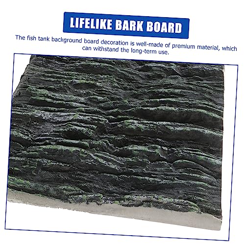 Happyyami 1pc Vertical Grain Aquarium Background Board Terrarium Backdrop for Reptile Tanks No Bad Smell Chic Decorative Landscape for Fish Tanks Living Room Decor