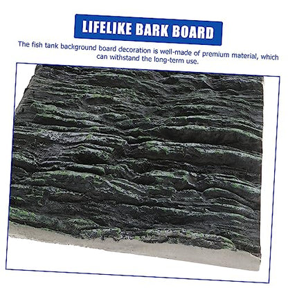 Happyyami 1pc Vertical Grain Aquarium Background Board Terrarium Backdrop for Reptile Tanks No Bad Smell Chic Decorative Landscape for Fish Tanks Living Room Decor