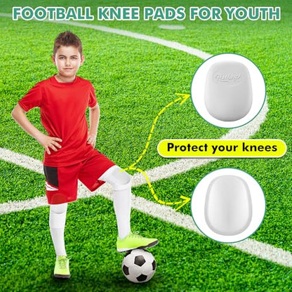 HooLing 4 Pcs Football Knee Pads, Ultra Light Skill Positions,Youth - size: Youth