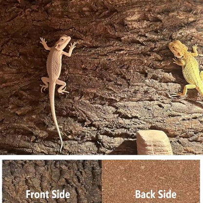 1PCS Thickened Cork Terrarium Bark Background, 11.8"x7.8" Natural Cork Bark for Reptiles Bearded Dragon Climbing Mat Reptile Climbing Wall Terrarium Background Decor for Lizard Gecko Snake