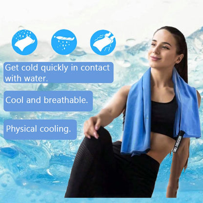 Rose Red Cooling Towel Quick Dry Microfiber Sports Towel 35"x12" - color: Rose Red, size: 35"X12"