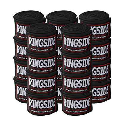 Ringside Mexican Style Boxing Hand Wraps 180" - color: Black, size: 10 Pairs