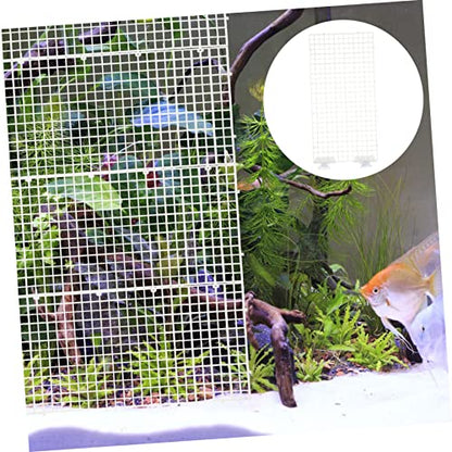LIOOBO Aquarium Isolation Panel Lattice Plate Spliced Fish Tank Divider Suction Cups 30x15cm 4pcs for Mixed Breeding and Isolation in Aquariums Random Color