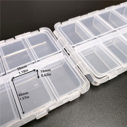 2PCS X 20 compartments fishing storage box, life miscellaneous box, adjustable plastic box storage box
