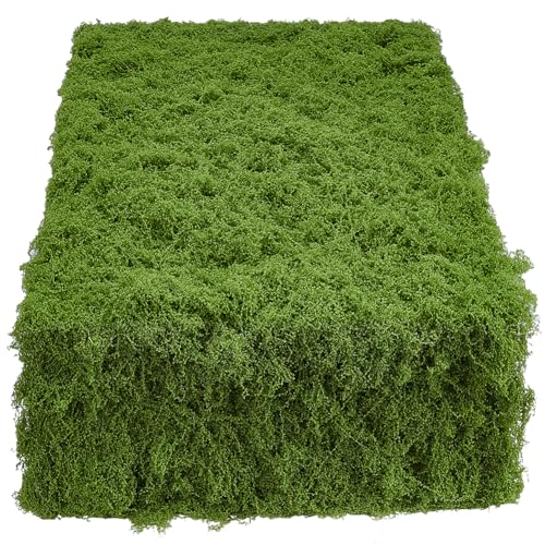 Artificial Moss Mat 19.7 * 78.7inches Green Moss Table Runner Fake Mossy Sheet Roll Waterproof Grass Carpet Blanket Christmas Fake Mossy Table Runner for DIY Fairy Garden Floral Wedding Decor