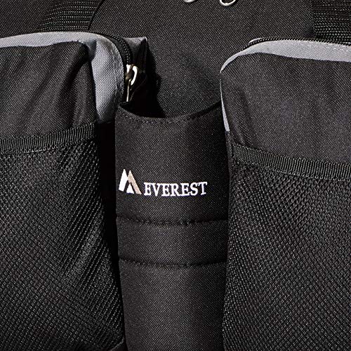 Everest Gym Bag with Wet Pocket, Dark Gray/Black
