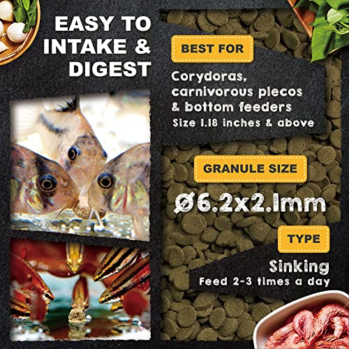Ultra Fresh Bottom Feeder Fish Food, Sword Prawns, Natural Protein, Balanced Diet, for Catfish, Corydoras, Loaches, Tropical Shrimp Pie 4.94 Ounces - size: 4.94 Ounce (Pack of 1)