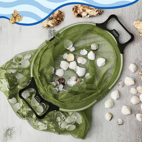 4 Pcs Lobster Clam Diving Chum Bags for Saltwater Fishing Mesh Dive Bag with Handle Lock for Fishing Clamming Diving Snorkeling Scalloping (Green)