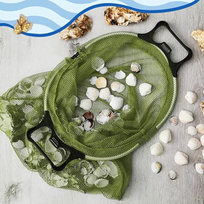 4 Pcs Lobster Clam Diving Chum Bags for Saltwater Fishing Mesh Dive Bag with Handle Lock for Fishing Clamming Diving Snorkeling Scalloping (Green)