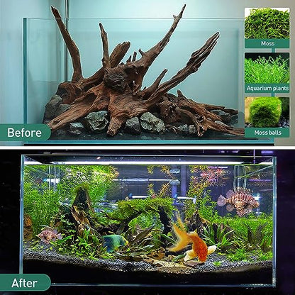 Natural Driftwood for Aquarium Decor, 1-Piece 13''-17'' Large Driftwood for Decorations on Fish Tank, Reptiles Bearded Dragon Accessories or Air Plants