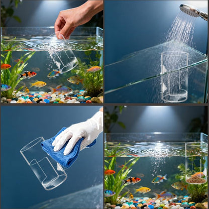 1 Piece Aquarium Fish Feeding Tube with Tank Feeder Ring Aquarium Food Feeders Practical Aquariums Accessories Ideal for Vacation Use and Breeder Box Setup