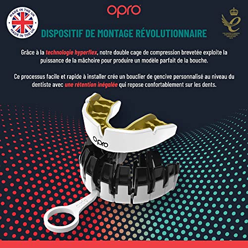 OPRO Instant Custom Fit Moldable Mouth Guard, Dentist Level, Adults & Kids - color: Blue Camo - Black/Blue/Silver, size: Adult (10+)