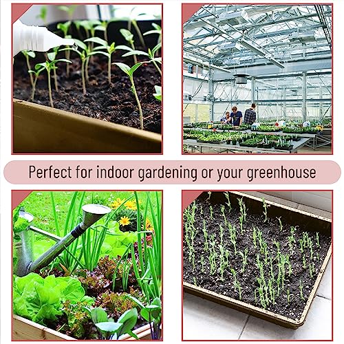 Mr. Pen- Seed Starter Trays, 10 Pack, 17"x10"x2.4", Durable Plastic Growing Trays, Stackable and Reusable Seedling Starter Kits for Indoor, Outdoor, Greenhouse Gardening, Planting, Hydroponic Systems