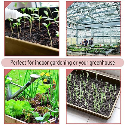 Mr. Pen- Seed Starter Trays, 10 Pack, 17"x10"x2.4", Durable Plastic Growing Trays, Stackable and Reusable Seedling Starter Kits for Indoor, Outdoor, Greenhouse Gardening, Planting, Hydroponic Systems