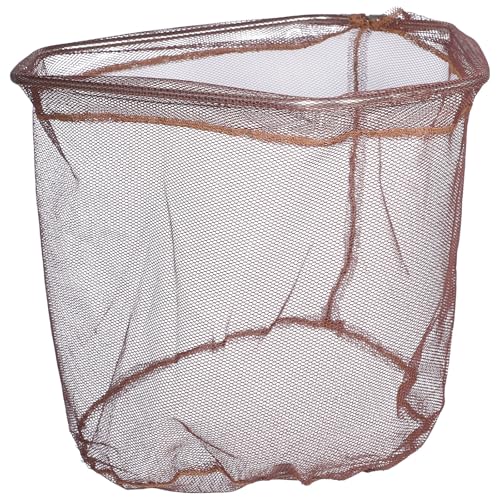 Toddmomy Fishing Landing Net Replacement Nylon Mesh Foldable Stainless Steel Frame 40Cm Triangular Head Portable Tool for Freshwater and Garden Pond Fishing