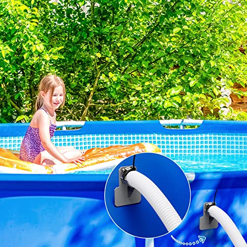 2 Sets Material Upgrade 1.25''x 59'' Pool Hose Replacement Kit for Above Ground Pools Hoses Pool Filter Replacement Hose Pool Holder Compatible with Filter Pumps 330 530 1000 Gph(White)