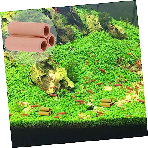 MERRYHAPY Aquarium Decor Ceramic Shrimp House Moss Tube Mineral Tube Plant Pot for Fish Tank