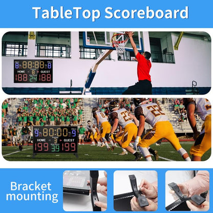 LUCKY TIME Electronic Basketball Scoreboard with 14/24 Seconds Shot Clock - style: Double Side & Tripod | Remote Control