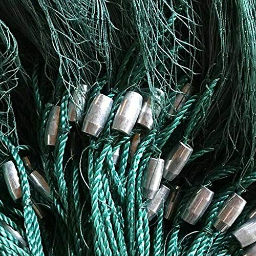 6.5 x 33 ft /10 x 65 ft Fishing Drag Net Fish Beach Polyethylene Mesh Float Bait Trap Durable with PVC Foam Float Bobbers Lead Sinkers for Ponds, Creeks, Rivers - size: 6.5x33ft