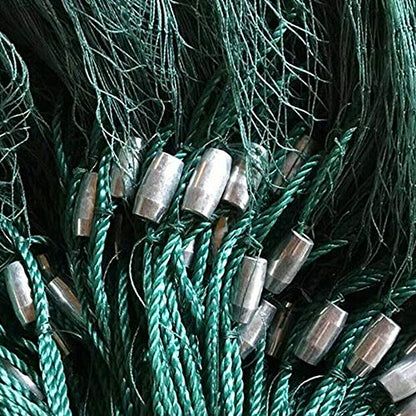 6.5 x 33 ft /10 x 65 ft Fishing Drag Net Fish Beach Polyethylene Mesh Float Bait Trap Durable with PVC Foam Float Bobbers Lead Sinkers for Ponds, Creeks, Rivers - size: 6.5x33ft
