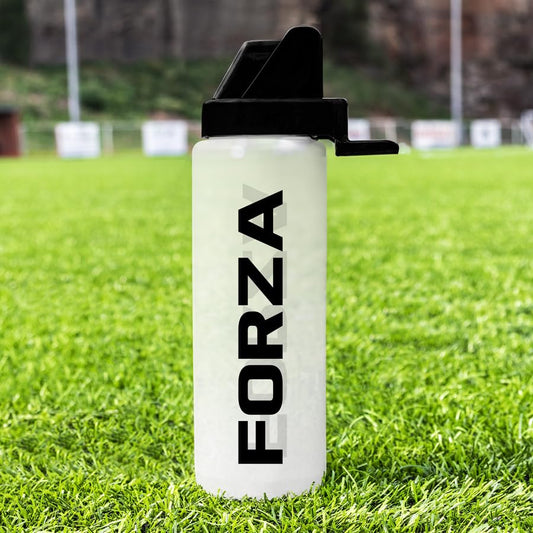 FORZA Team Hygiene Water Bottles – BPA-Free Squeeze Bottles with Contactless Nozzle for Athletes, 1 Litre Capacity (Pack of 1, Semi-Translucent) - color: Semi-Translucent, style: Pack of 1