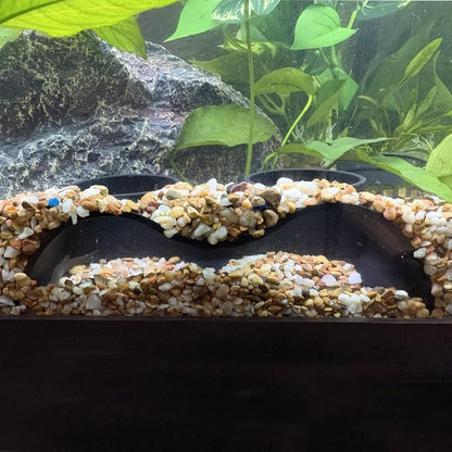 YQN® Underground Tunnels in Aquariums, Caves Hiding Fish Tanks, Ornamental Fish Under Gravel in Fish Tanks, benthic Fish in Streams, Small Fish, Shrimp, and Crabs Hiding in Double-Hole Caves