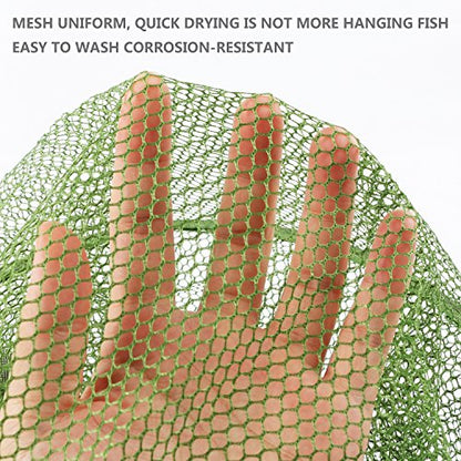 Collapsible Fish Basket Mesh Fish Trap Portable Fish Cage Foldable Fishing Keep Net for Keeping Fish Alive, Bait Storage Crayfish Crab Minnows Shrimps Lobsters