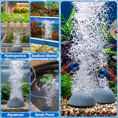 12 Pcs Aquarium Air Stones 3.9 Inch Pond Air Stone Bread Mineral Airstones Bubble Fish Tank Airstone Oxygen Diffuser for Aquarium Fish Tank Bucket Pond and Dwc Reservoir - size: 10 cm/ 3.9 inch